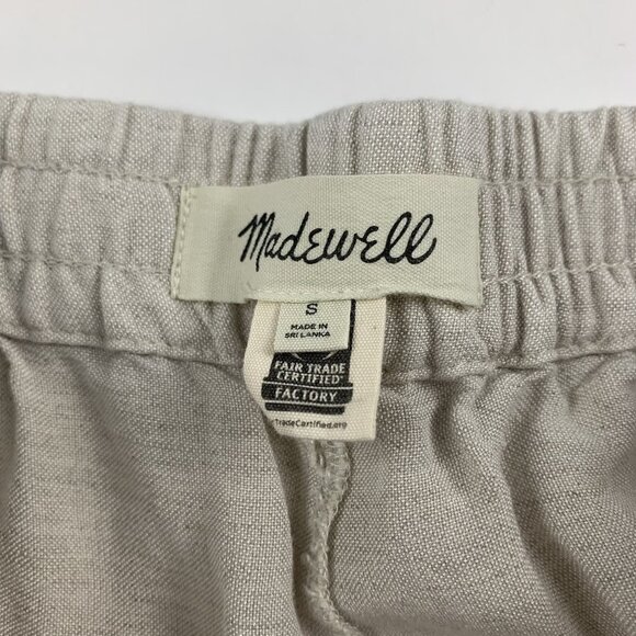Madewell Flax Linen Blend Relaxed Track Trouser Ankle Pant S - Picture 3 of 7